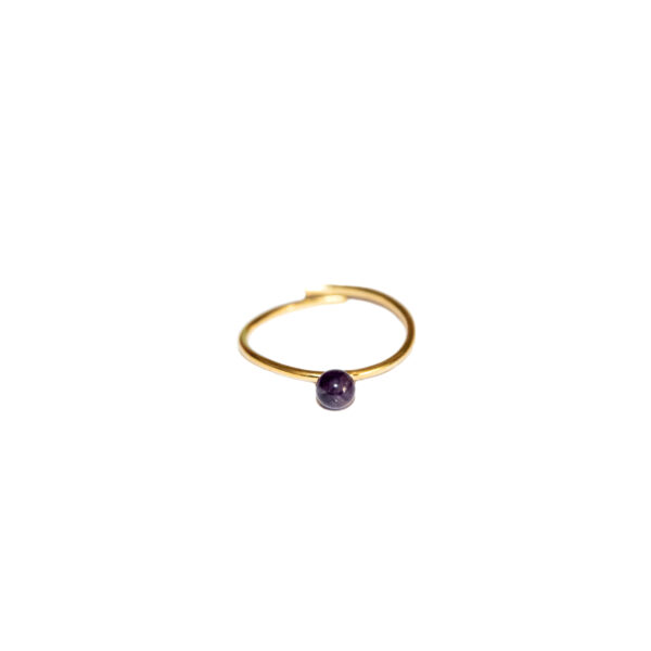 “Petra” ring II Αμέθυστος gold plated