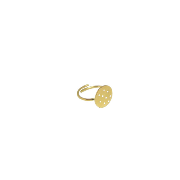 “Pixel heart” II gold plated
