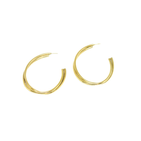 Aphrodite hoops II gold plated
