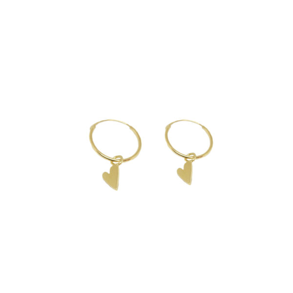 “Αγάπη” Hoops II gold plated