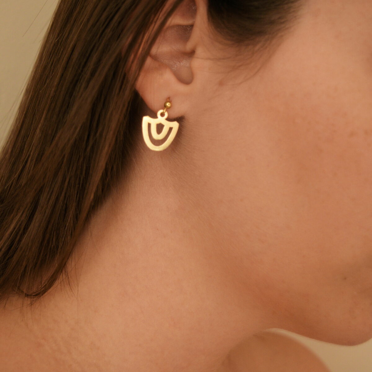 Tholos earrings II gold plated