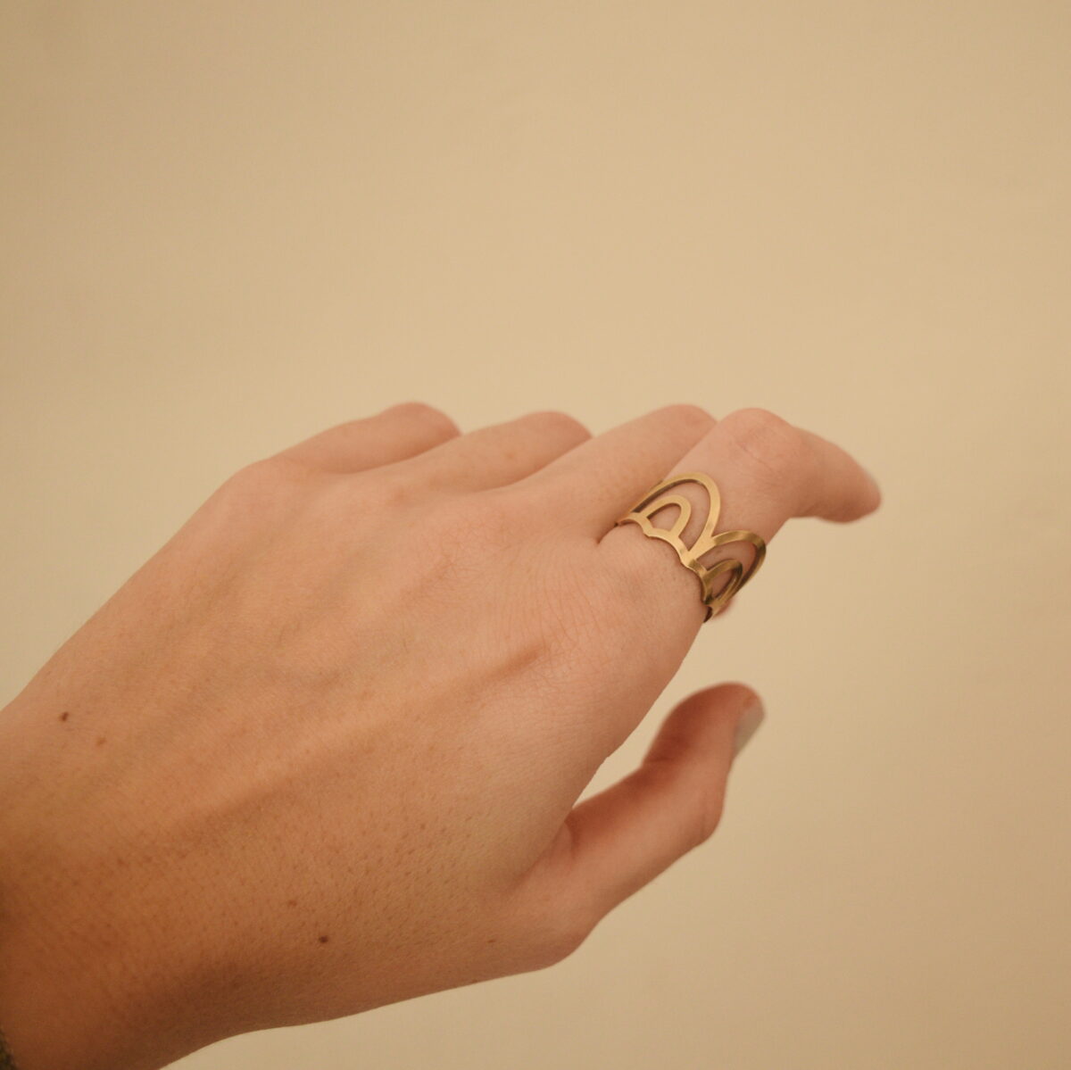 Cupola ring II gold plated
