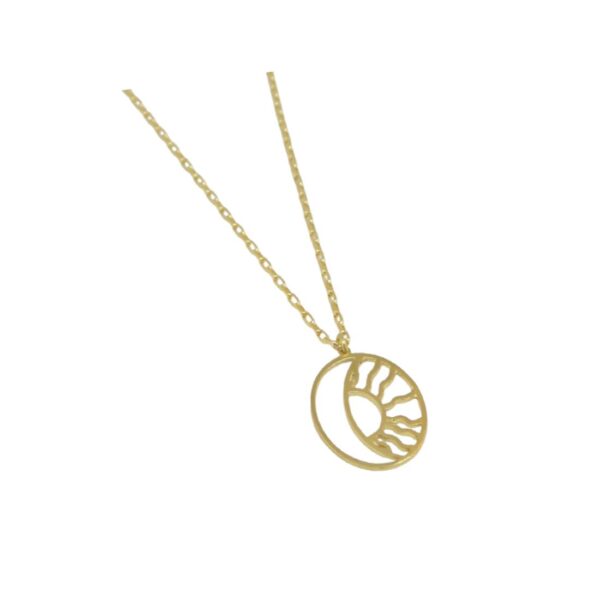 The Eclipse Love Story II gold plated necklace