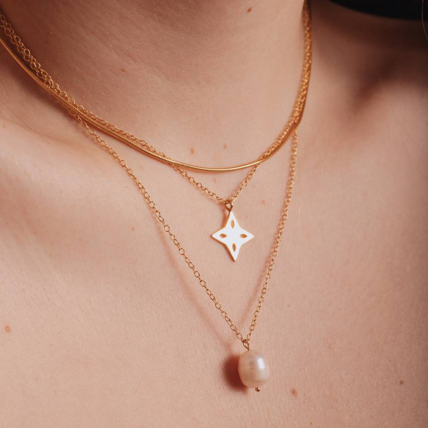 Rising star II gold plated necklace Rising star II gold plated necklace Rising star II gold plated necklace 6