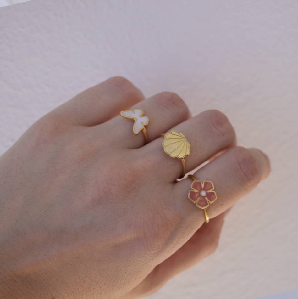 Butterfly gold plated ring Butterfly gold plated ring Butterfly gold plated ring 6