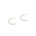 "Line" silver hoops