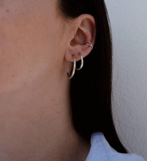 “Lines” silver ear cuff “Lines” silver ear cuff “Lines” silver ear cuff 3