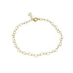 "Linked hearts" επίχρυσο βραχιόλι