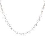 "Linked hearts" ασημένιο κολιέ