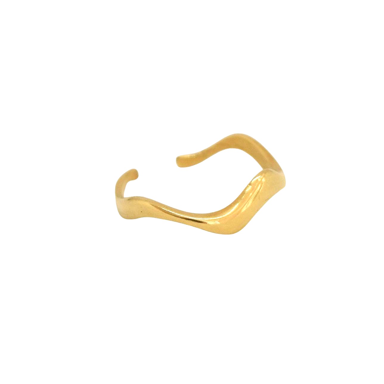 " Waves" επίχρυσο δαχτυλίδι - Image 1