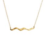 "Waves" επίχρυσο κολιέ