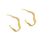 "Waves" επίχρυσα σκουλαρίκια